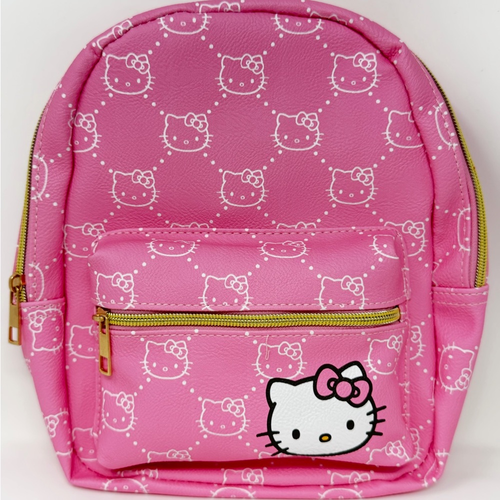 Hello Kitty Pink Faux Leather Mini Backpack